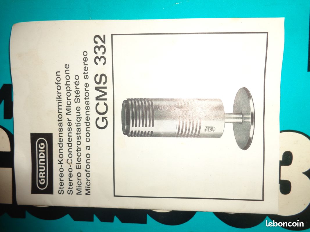 MICROFONO GRUNDIG GCMS 333 VINTAGE - Equipos de sonido