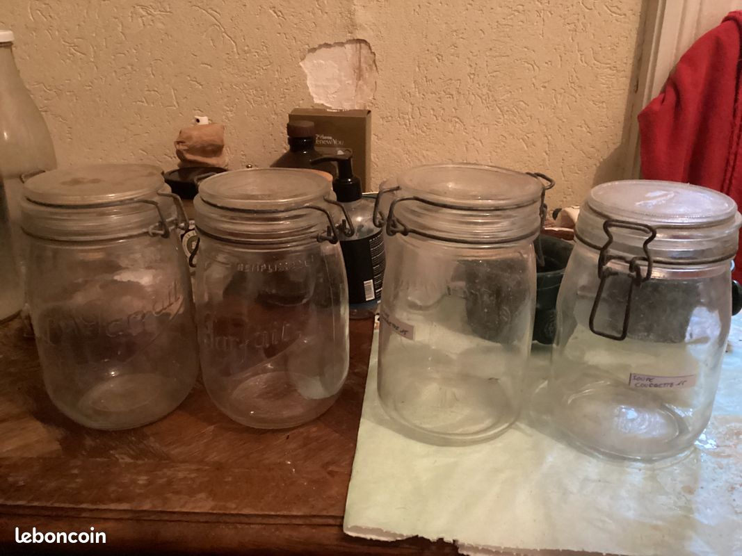 Lot 4 bocaux stérilisation 1 litre le parfait (image 1)