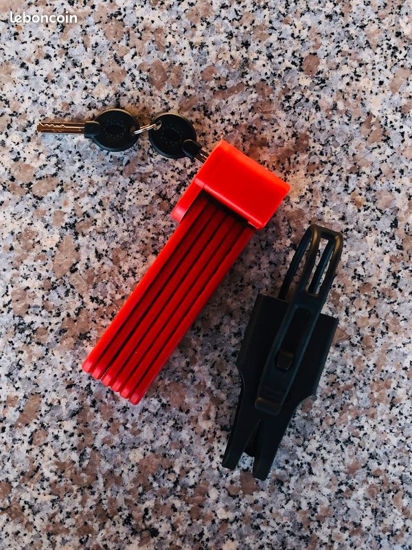 Antivol de vélo Pliable rigide avec cadenas à clef avec support