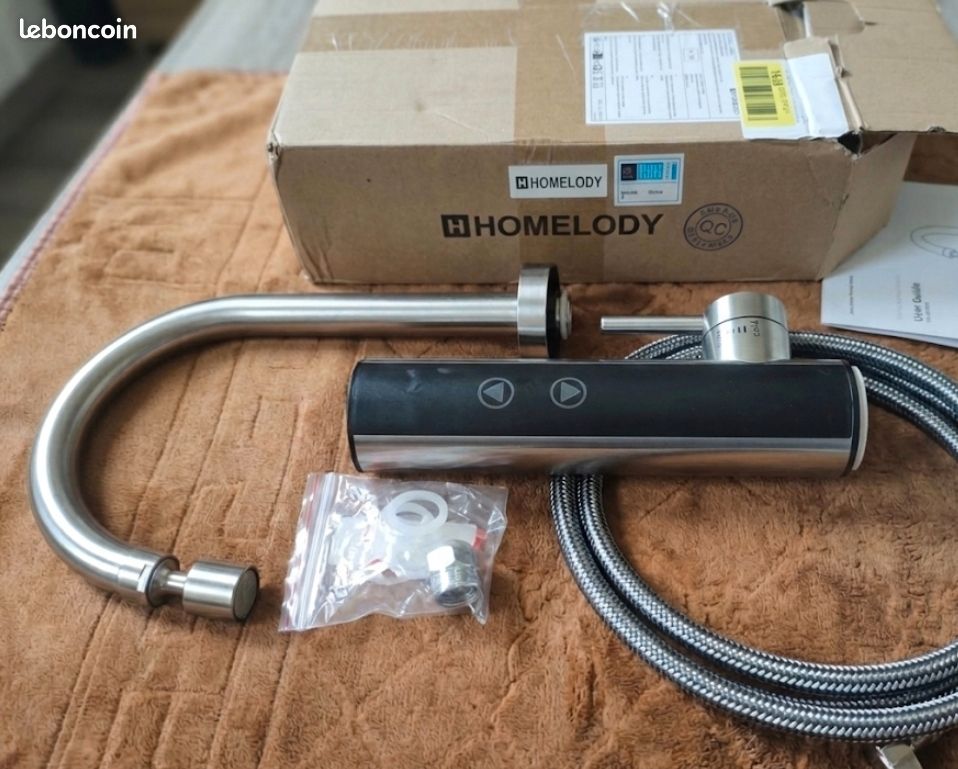 Robinet de cuisine électrique HOMELODY avec chauffe-eau instantané – Acier inoxydable (image 3)