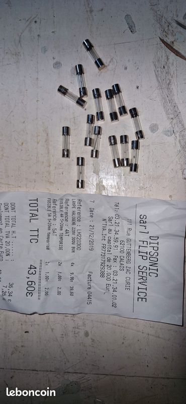 Lot de 14 fusibles 4 et 5 amères 5x 20 mm temporise (image 1)