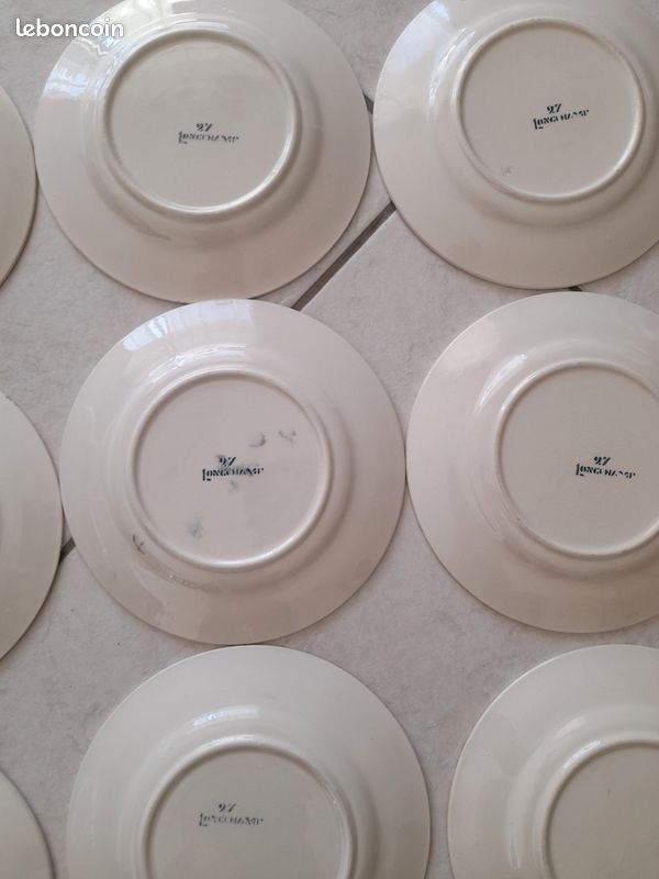 10 assiettes à dessert Longchamp décor vaches au pré (image 9)