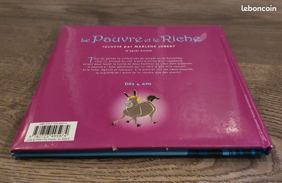 Livre + CD - Le Pauvre et le Riche - Raconté par Marlène Jobert - Dès 4 ans - Très bon état - 3 euros (image 6)