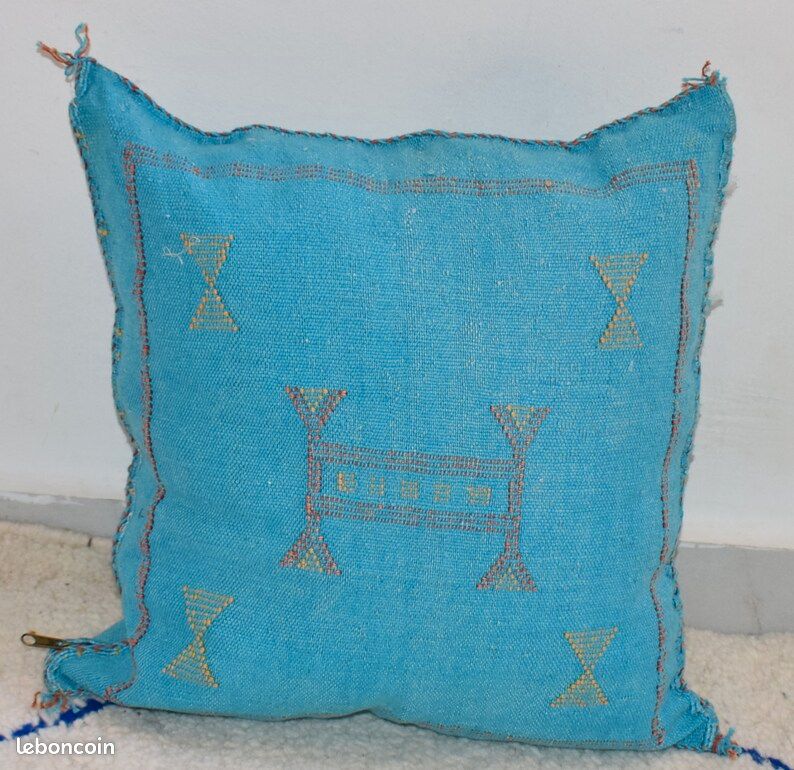Coussin marocain soie de cactus (image 1)