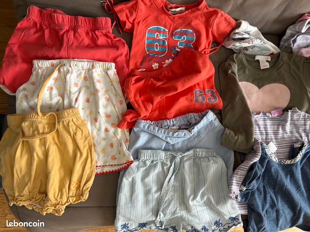 Lot vêtements bébés 1an robes bodys (image 5)