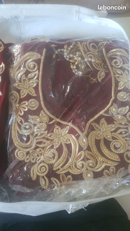 Robe i en velours nvites henna (image 2)