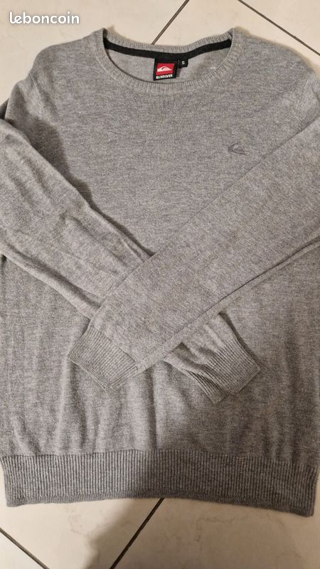 Pull gris Quiksilver S (flo78) (image 2)