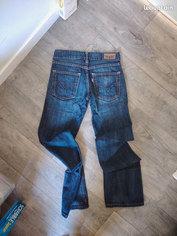 Pantalon jeans Y2K - taille basse, XS (image 1)