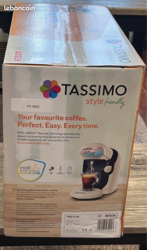 Machine à Café Tassimo Style Bosch – 40 Boissons, Coloris Vanille, Dosettes