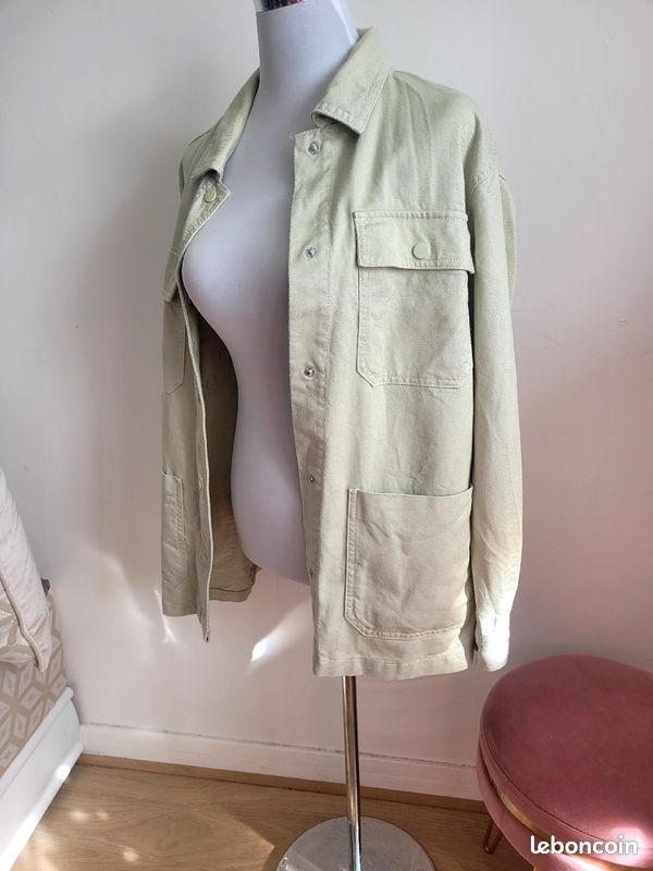 Veste en jean verte 38 (image 2)