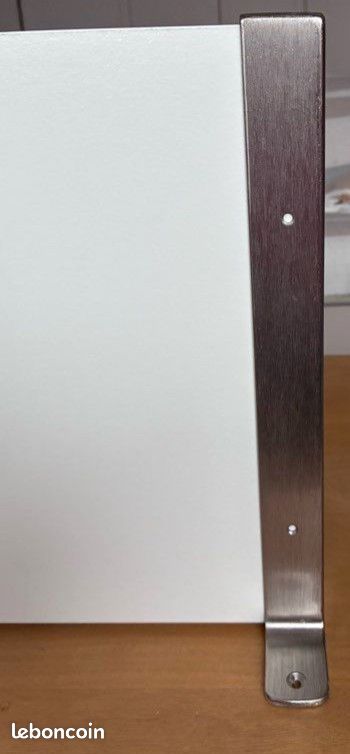 étagère tablette Ikea BERGSHULT blanche en bois (équerres consoles granhult à retaper) (image 2)