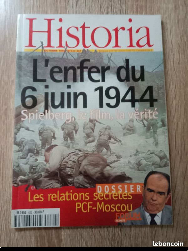 L'enfer du 6 juin 1944 - Revue Historia n°622 octobre 1998 (image 1)