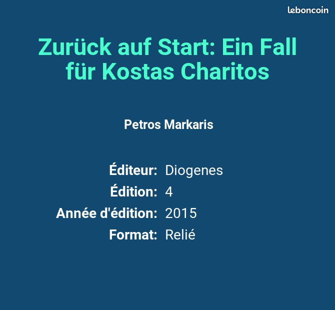 Zurück auf Start: Ein Fall für Kostas Charitos - Petros Markaris (image 2)