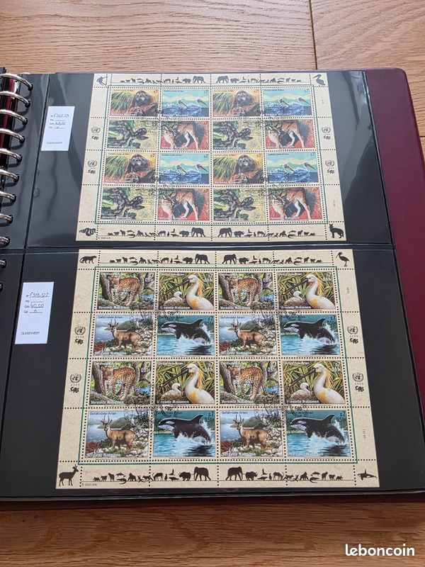 Collection Timbres ONU Vienne dans Classeur Luxe - 50 p. Complets & Blocs CITES/UNESCO (image 14)