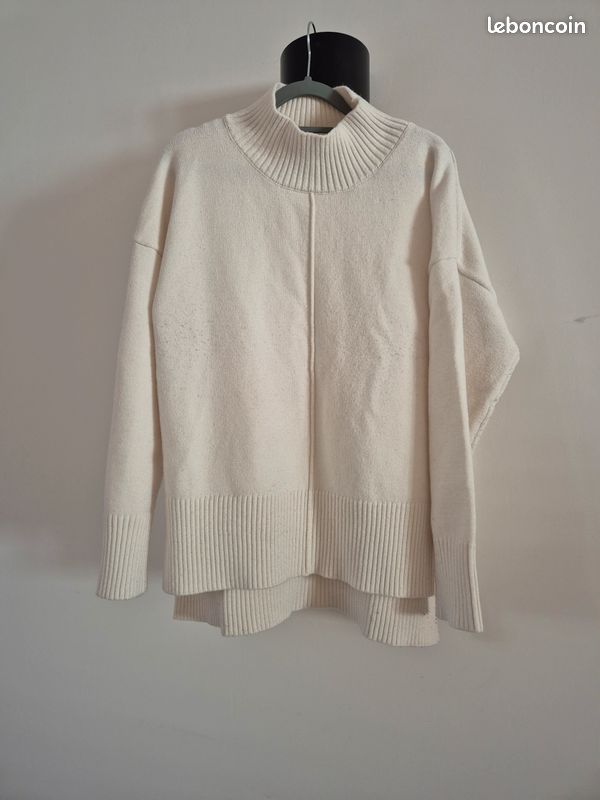 Pull blanc cassé (image 1)