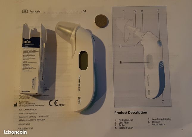 Thermoscan 3 IRT 3020 thermomètre auriculaire BRAUN : Comparateur