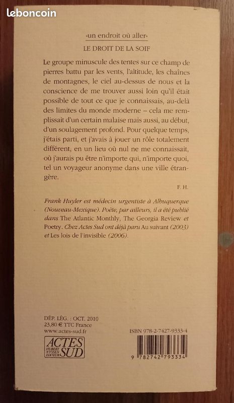 Le Droit De La Soif - Huyler Frank (image 3)