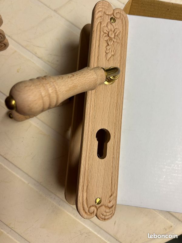Lot De 3 Poignées En D 95 Cm - Manche Bois Avec Poignée Métal - Universel Pour Pelles Et Outils Jardin