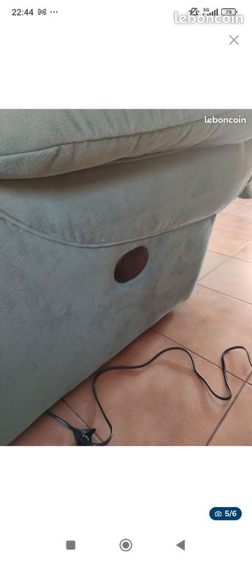 Fauteuil relax électrique vert (image 3)