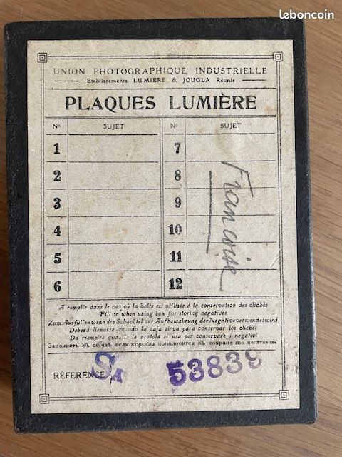 ANCIENNE BOITE NEUVE Plaques Pour Positifs Au Lactate Guilleminot Paris 6 X 13 EUR 10,00 - FR