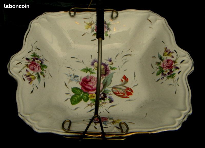 Ancienne coupe panier corbeille porcelaine Revol (image 1)
