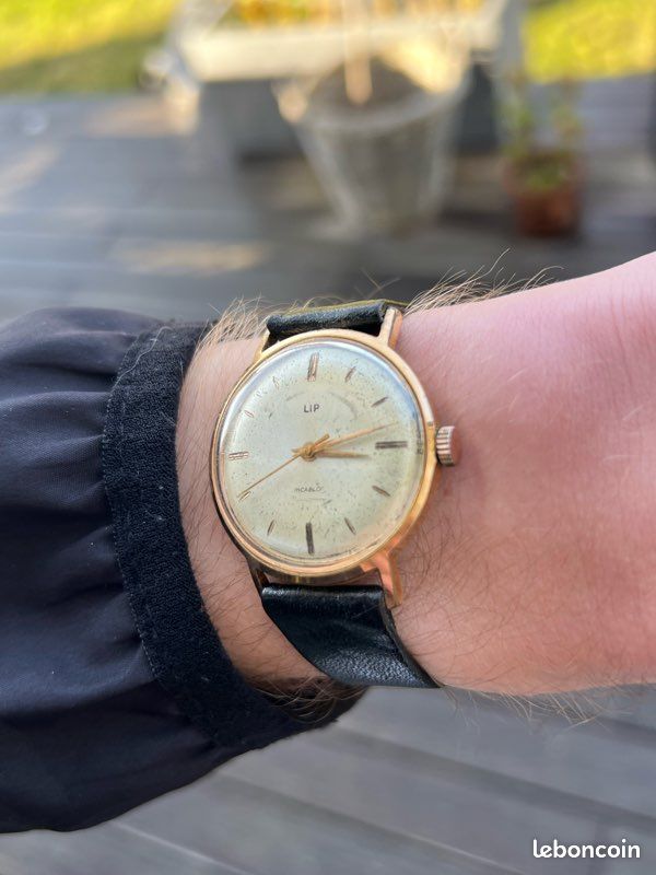 Montre Mécanique Vintage LIP Plaquée Or, Calibre R 136E - Occasion, Fonctionnelle