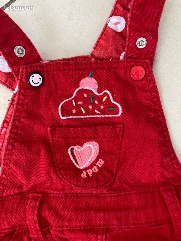 Ensemble salopette courte + tee-shirt long DPAM 18M (image 4)