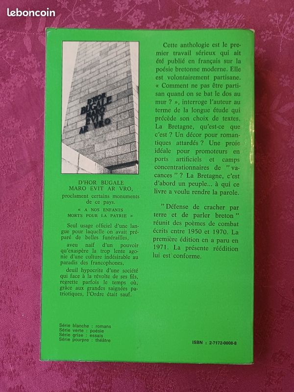 Livre rare : Défense de cracher par terre et de parler breton - Y-B Piriou (image 2)