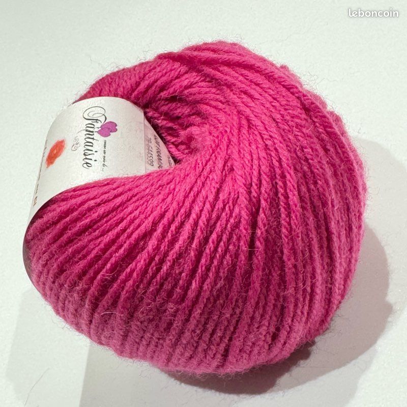 Laine Mérinos Altesse framboise 10 pelotes de 50g 130m (image 5)