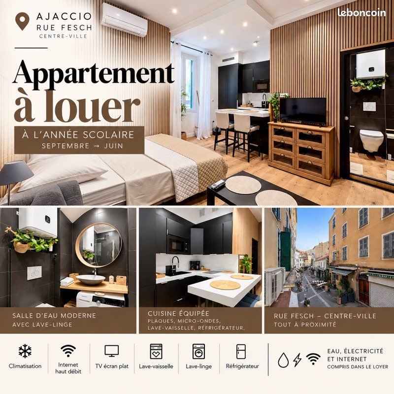 Appartement 1 pièce 25 m² · à Ajaccio · 25 m² · 750 €/mois