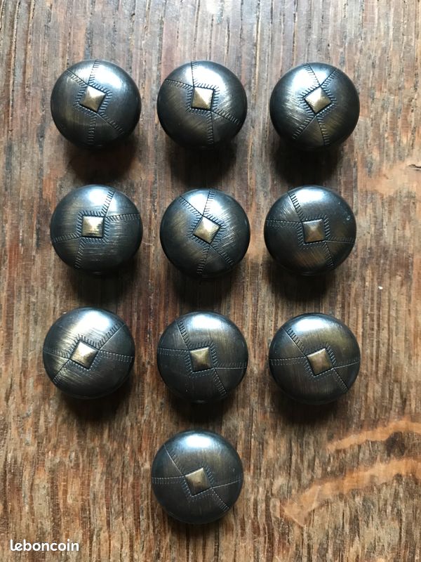 Lots de 10 boutons haut de gamme Jeans Original rare "Haute couture" en 2 couleurs en 18 mm (image 3)