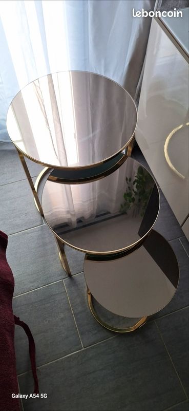 Lot table verre gigogne (image 4)