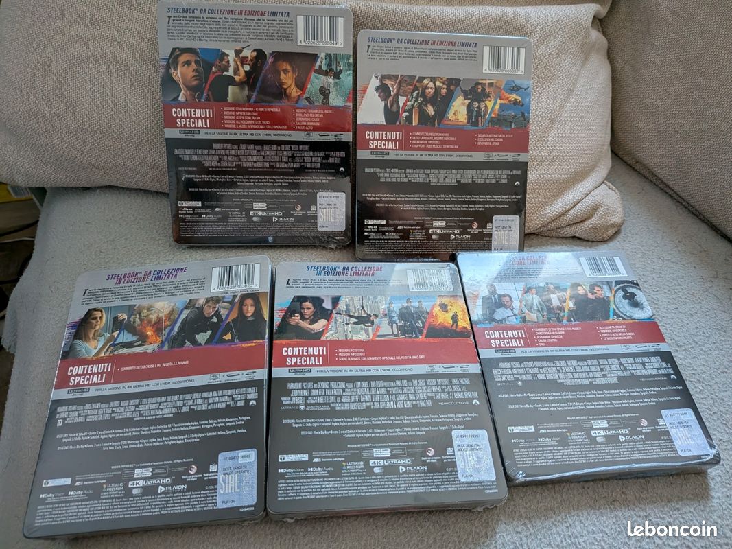 Mission impossible 1 2 3 4 5 steelbook blu-ray 4k ultra hd (image 2)