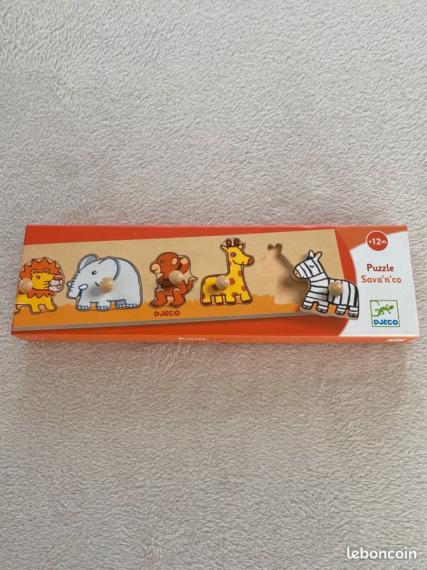 Puzzle en bois Animaux de la savane Djeco (image 1)