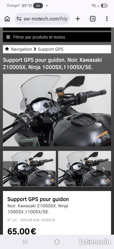 Support SW Motech pour Ninja 1100 SX (image 3)