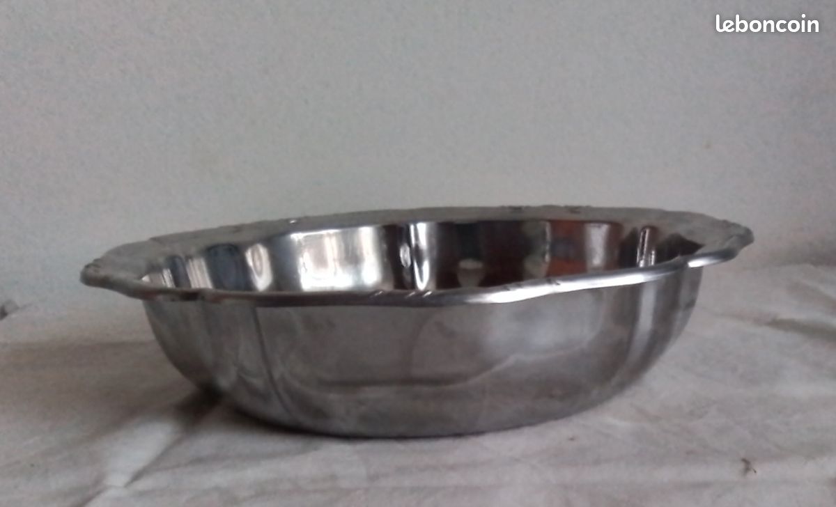 Plat inox / rond / vintage (image 2)