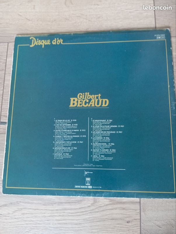 Vinyle Gilbert Bécaud (image 2)
