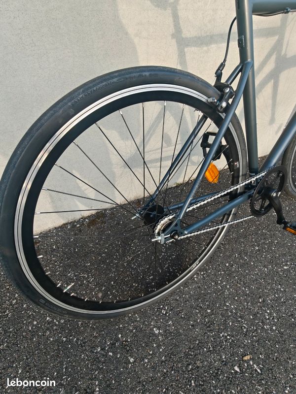 Vélo de ville single speed 500 gris carbone (image 9)