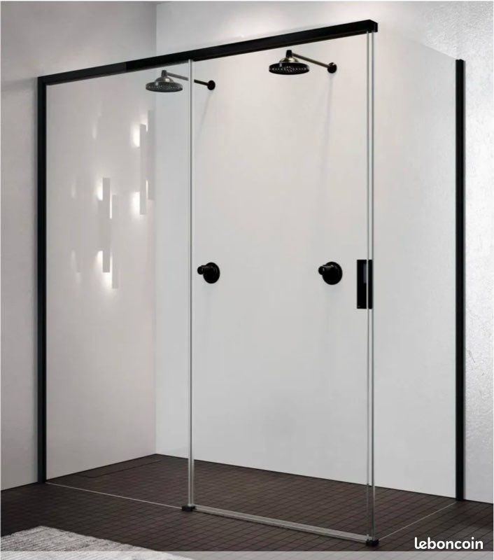 Paroi de douche côté droit Opera PH 137 ext. 137 - 139 cm en verre trempé transparent chromé Réf. OPEPH137D-1K (image 4)