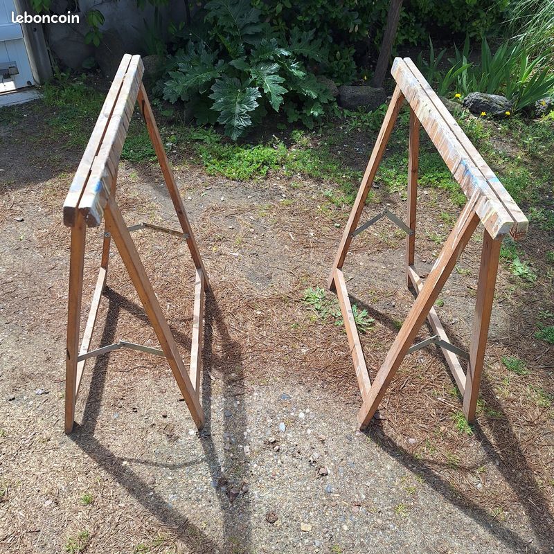 2 trétaux pliables, Largeur 75cm, Hauteur 70cm (image 1)