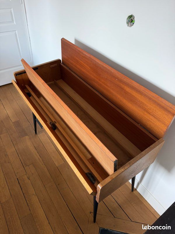 Meuble de couture en bois vintage style Scandinave, 1960 (image 3)
