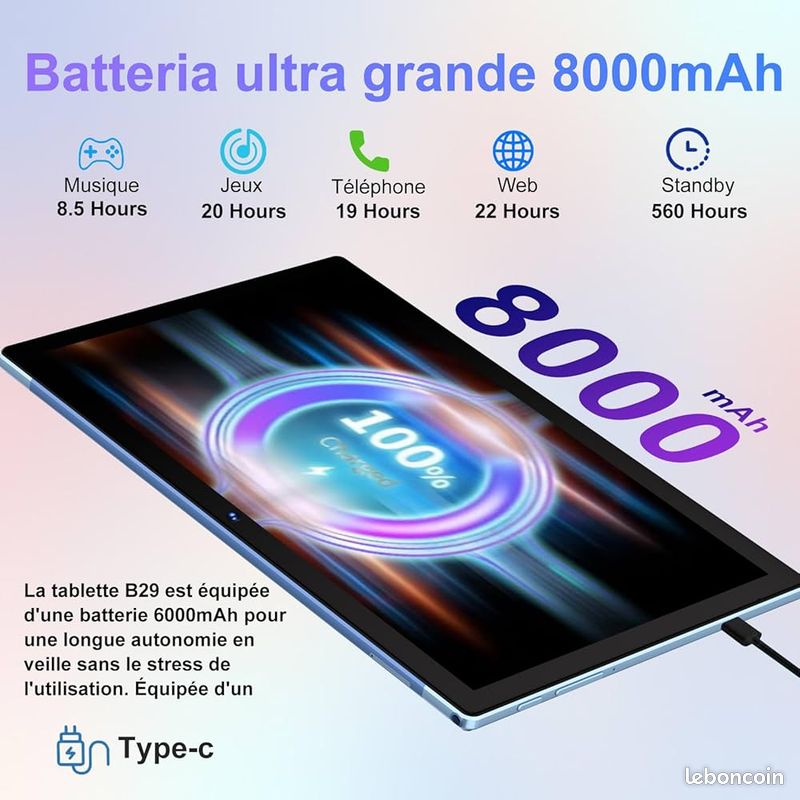 SUMTAB Tablette pour enfants 10 pouces, Android 10.0 Disney+, Netflix préinstallé, 32 Go RAM, 32 Go ROM, prend en charge 3G Dual SIM/wifi/GPS