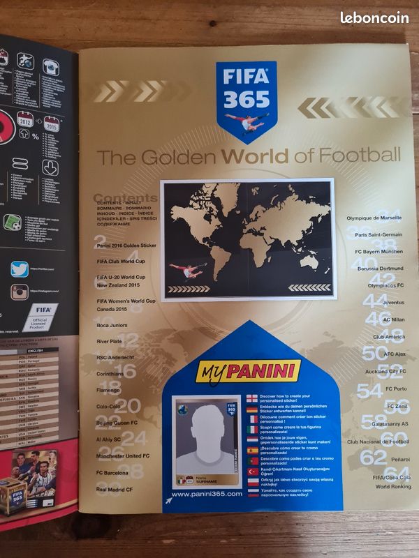 Album panini FIFA 365 2016 complet en très bon état (image 2)