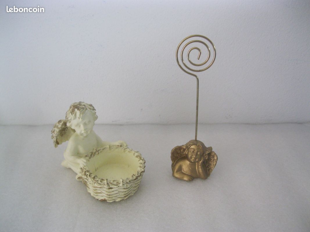 Lot De 2 Décorations Ange Doré – Vintage, Pour Sapin Ou Intérieur