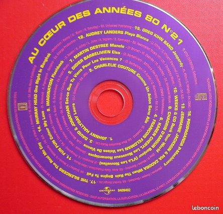 CD Au Cœur Des Années 80 n° 21 (C445) (image 3)