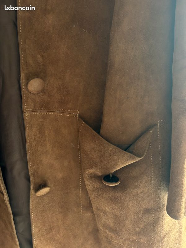 Veste en cuir de daim vintage (image 3)