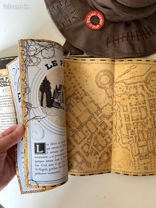 Harry Potter Choixpeau magique interactif + livre « la carte du marodeur » avec baguette magique lumière ultra violette (image 5)