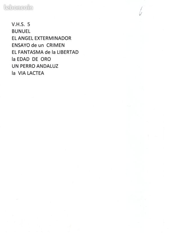 Cassette v h s bunuel (image 1)