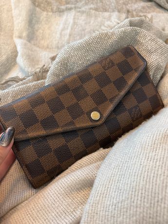 Portefeuille Louis Vuitton sac à main pliant monogramme marron femme  authentique d'occasion Y4507