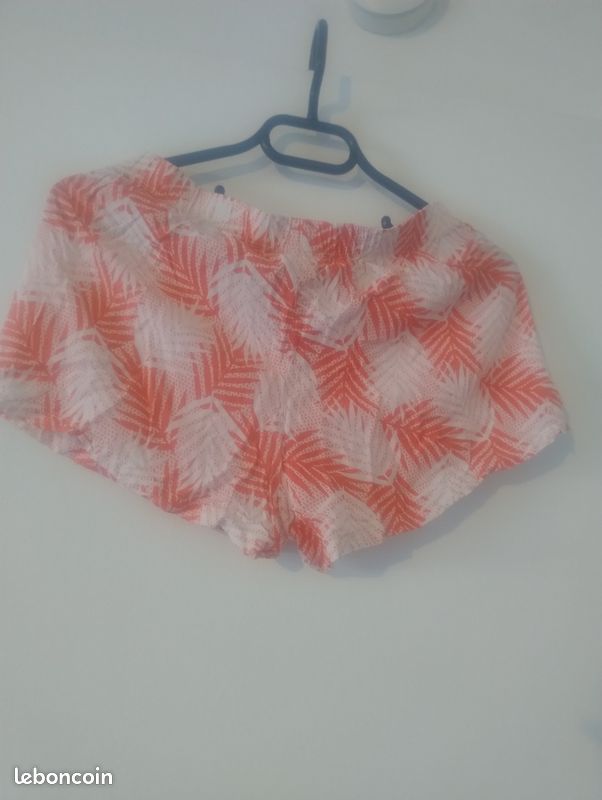 Pyjama rose été : haut + short, taille 42-44 (image 4)